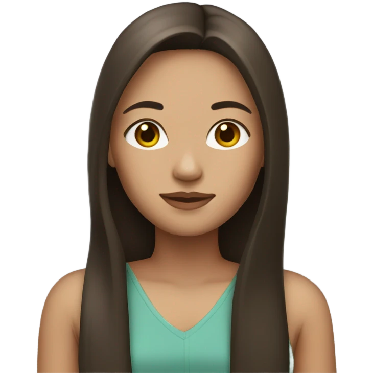 brunnete girl with straight hair  emoji