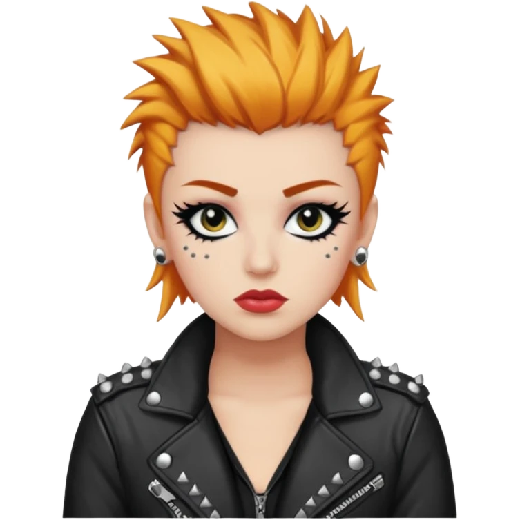 Punk haired make up artist emoji