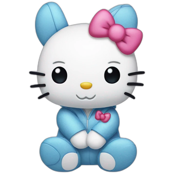 Stitch calin Hello Kitty emoji