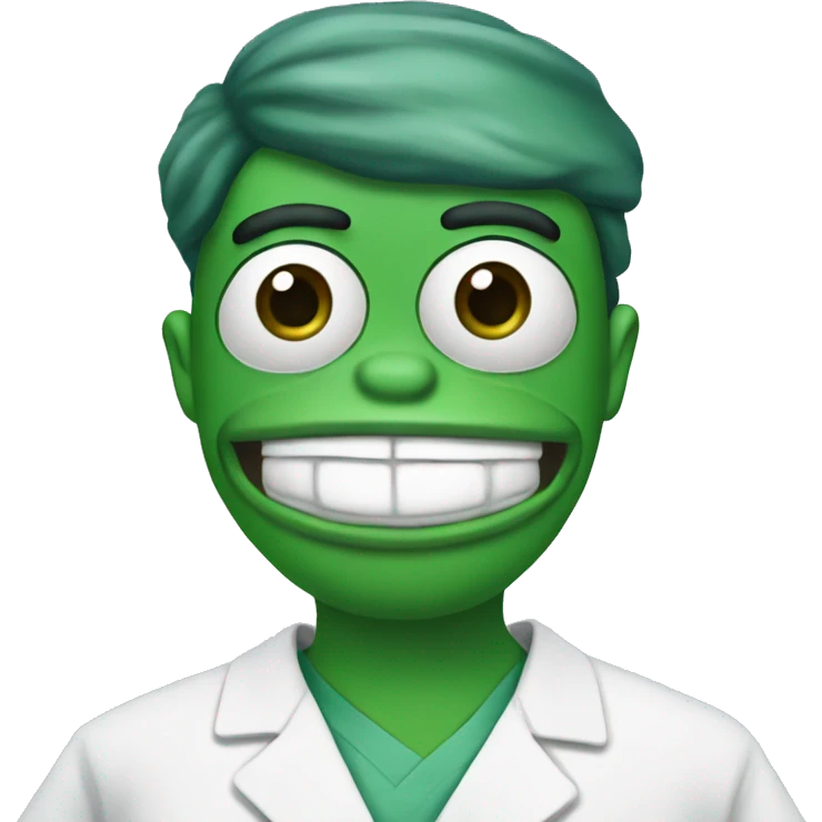 Pepe the frog in scrubs  emoji