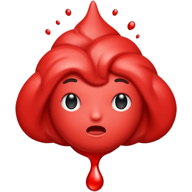 Quiero me crees un emoji de la hormona del cortisol muy elevada o roja emoji