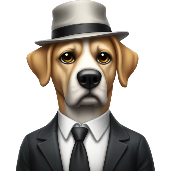 Mafia boss sigma dog emoji