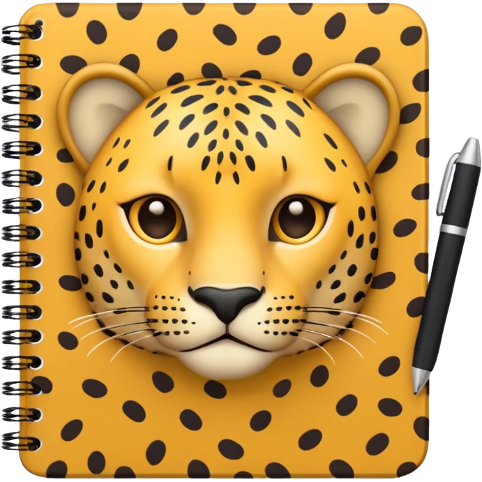 leopard patterned notebook emoji