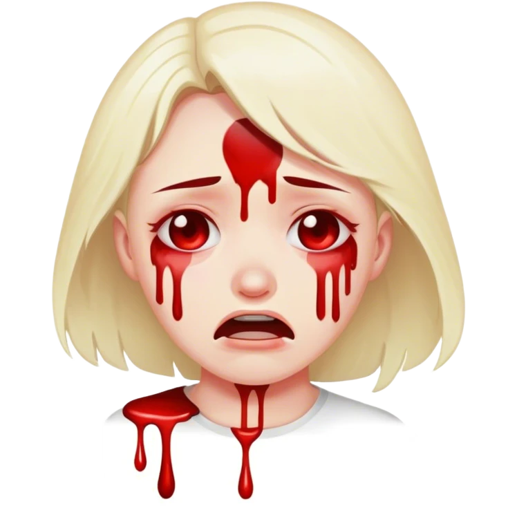 crying blood emoji
