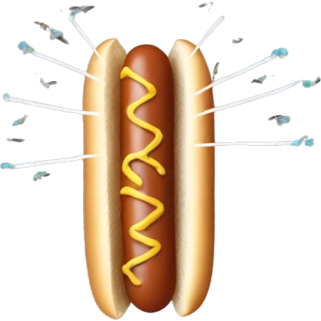 Hot dog w flies emoji