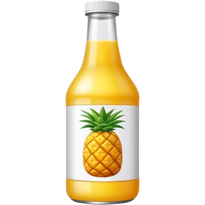 Bottle pineapple juice emoji