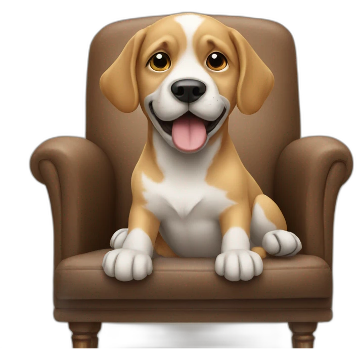 Dog on a chair emoji