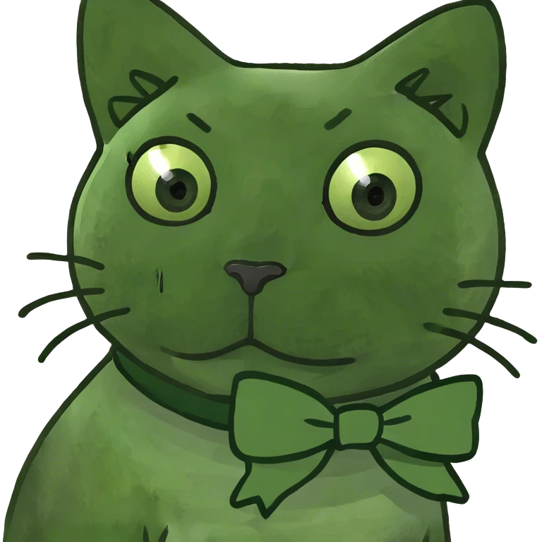pink cat with bows on ears emoji