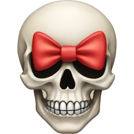 Skull with bow emoji