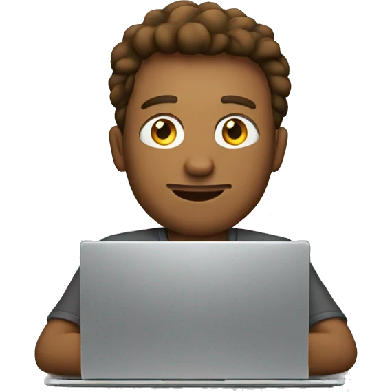 man with laptop funny emoji