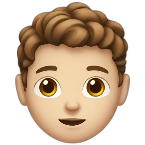 white kid with brown hair emoji