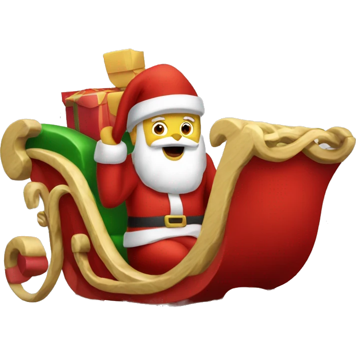 Santa's-sleigh emoji