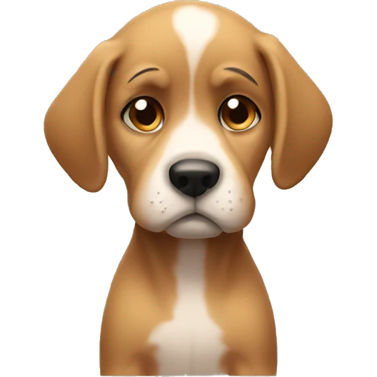 Sad puppy emoji