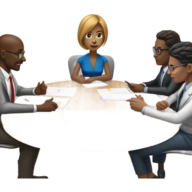 group discussion in a modern office emoji
