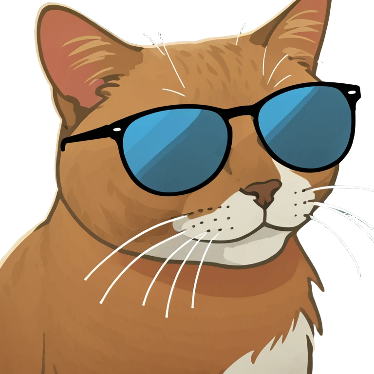 Cat with sunglasses emoji