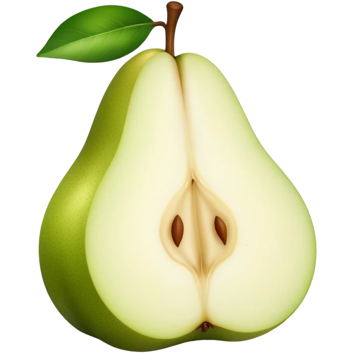 Thicc pear cut in half front only emoji
