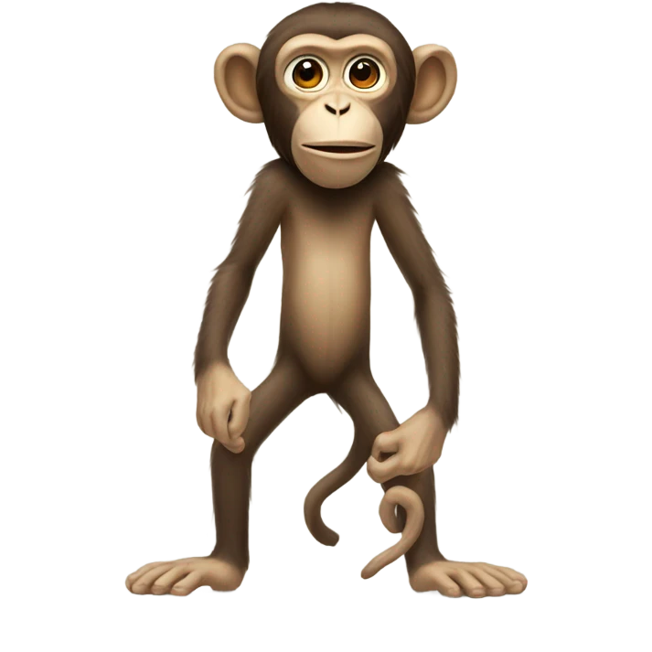 Monkey with huge human feet emoji