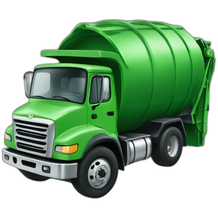 rolling waste truck emoji