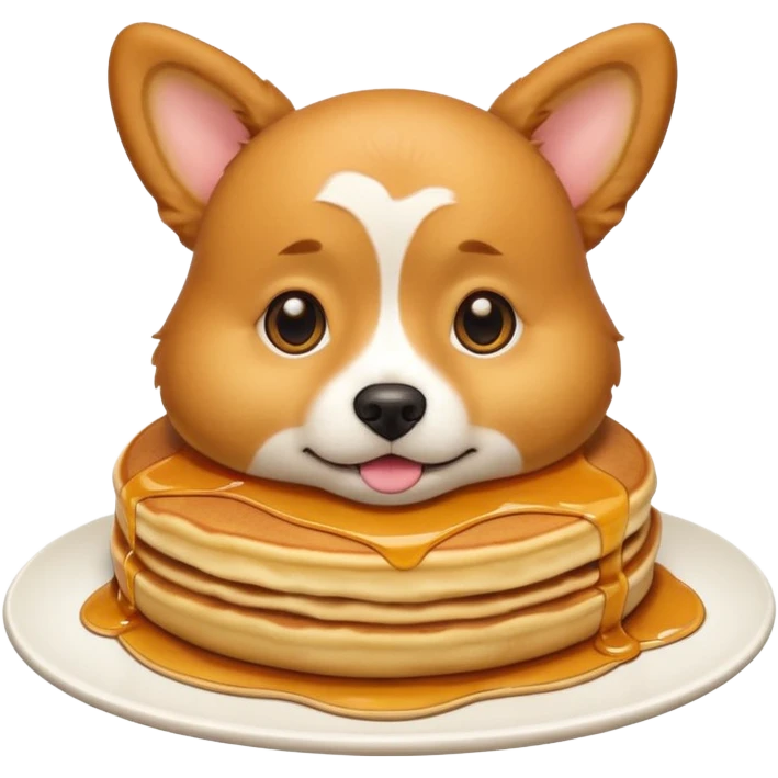 dog in the shape of pancake likr the dog emoji  emoji
