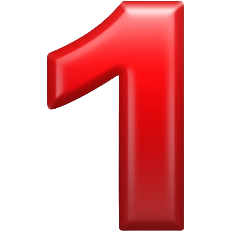 The Number 1 Red Emoji emoji