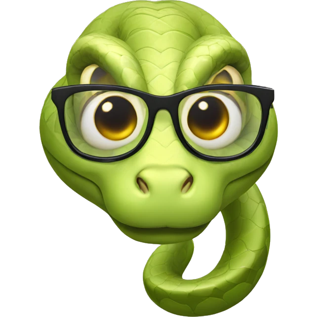 snake with glasses emoji