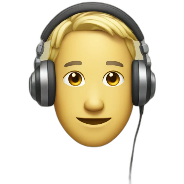 With headphone  emoji