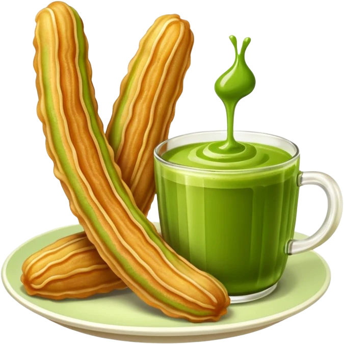 churros and matcha sauce emoji