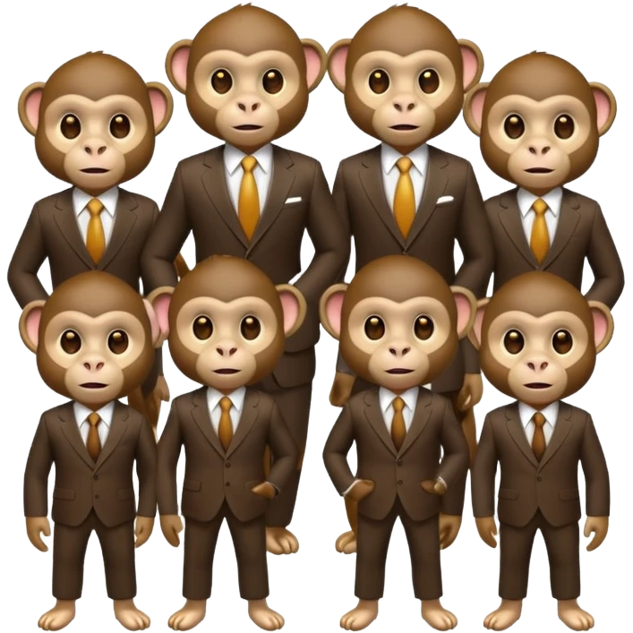 monkey in suits emoji