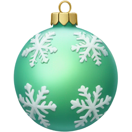 Pastel Green ornament with winter pin  emoji