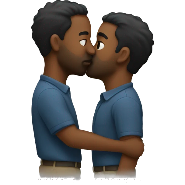 two men kissing emoji
