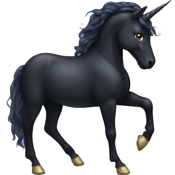 Black unicorn emoji