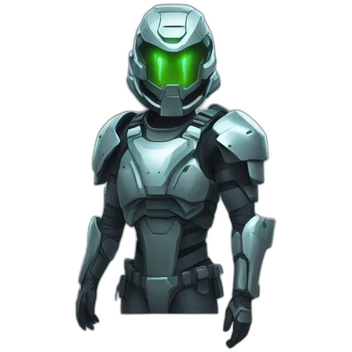futuristic Phantom squad Infiltration armored breastplate ghost effect emoji