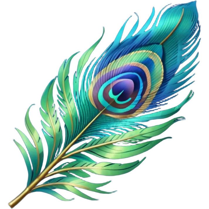 Peacock feather emoji