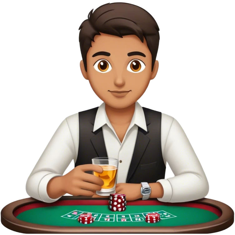 my friend aaryan gambling and drinking emoji