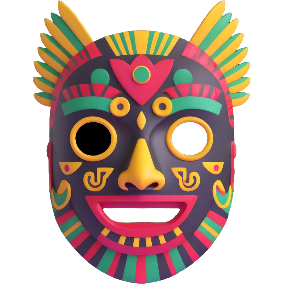 traditional Mixtec mask emoji