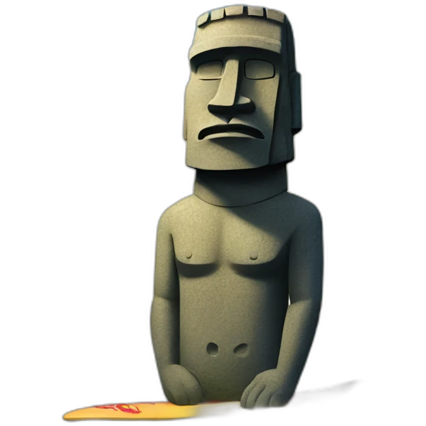 surfing moai emoji