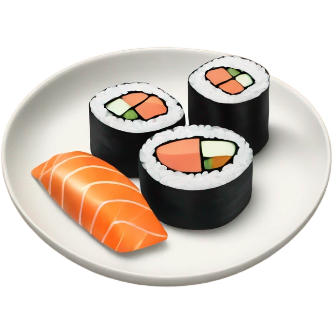 Plate of sushi emoji