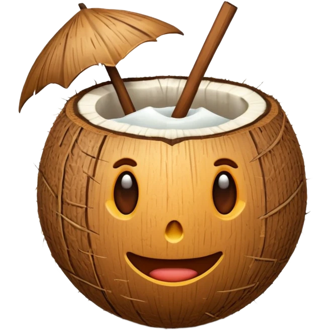 3d style coconut emoji