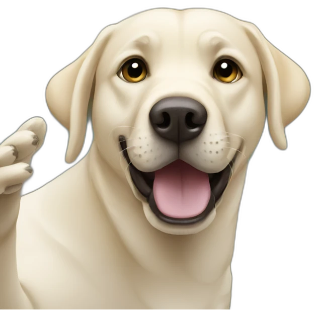 Labrador waving emoji