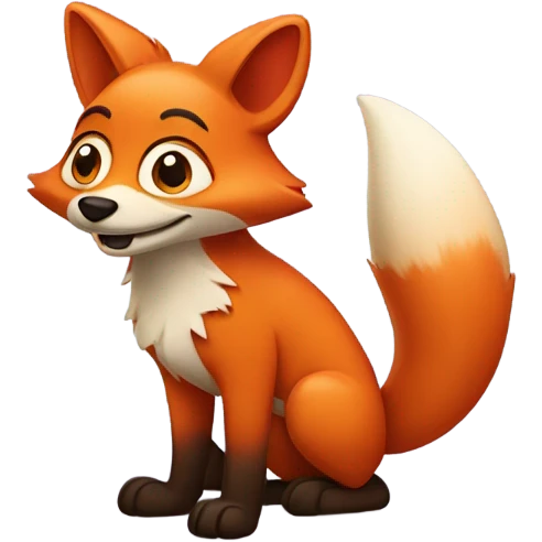 kawaii fox with GG emoji