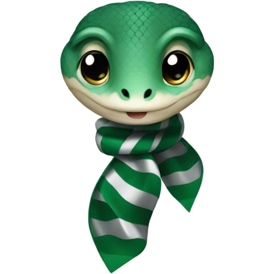 cute Slytherin snake with scarf hogwarts emoji