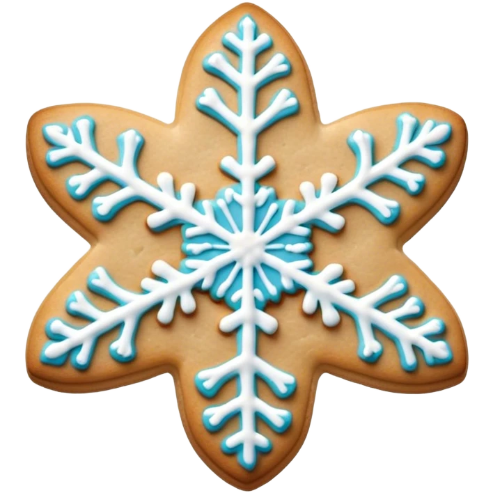 Christmas cookie snowflake shape  emoji