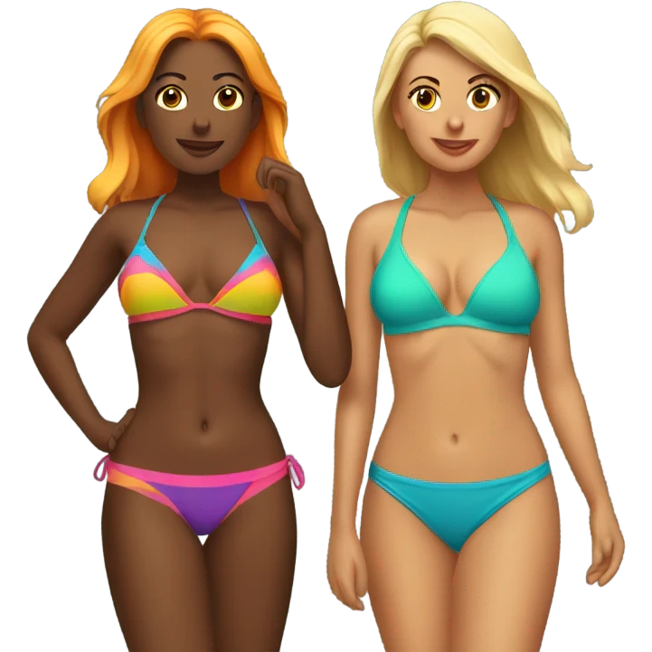 two women in bikinis emoji