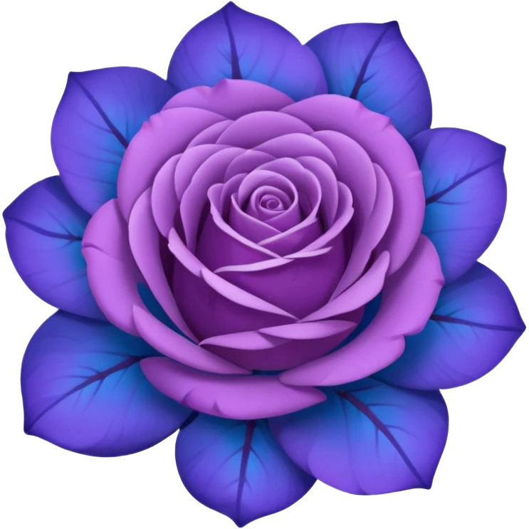 rose shape flower, no stem, now make it a blue purple color. dont use two colors, just one, the color code is: 0019ff emoji
