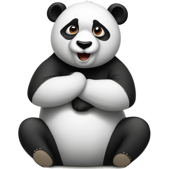Panda doing squats emoji