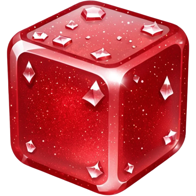 red glitter flocus ice emoji