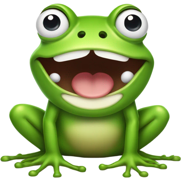 pooping frog emoji