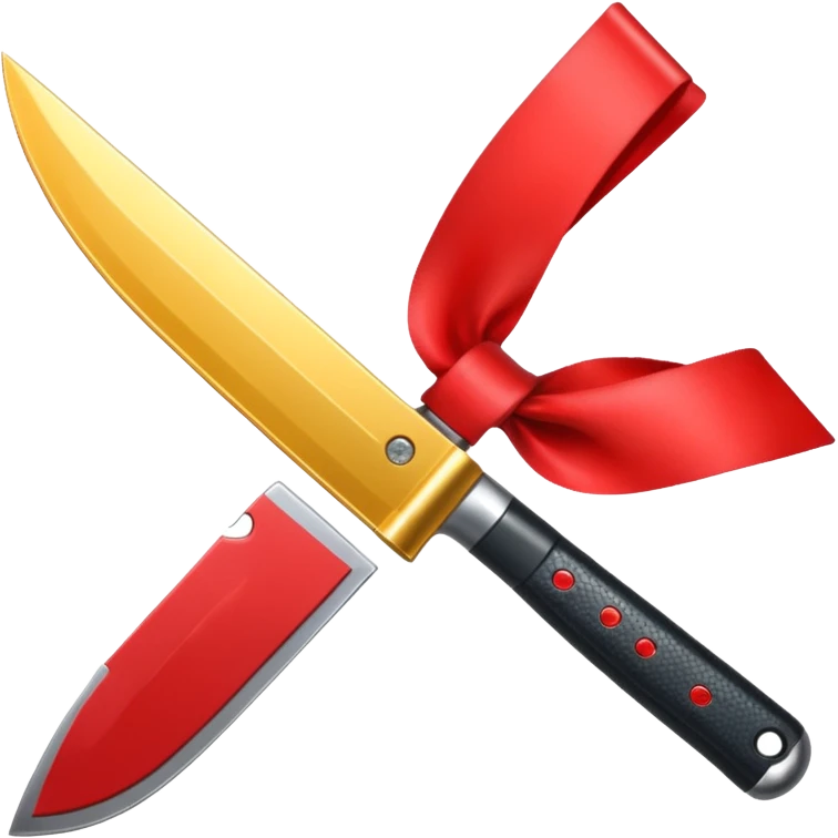 Knife with ribbon emoji