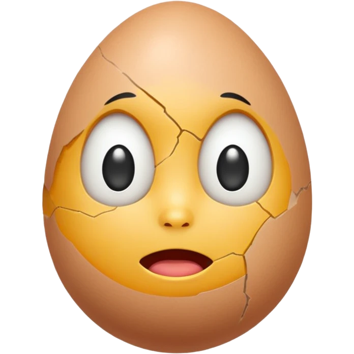 Egg with a face emoji