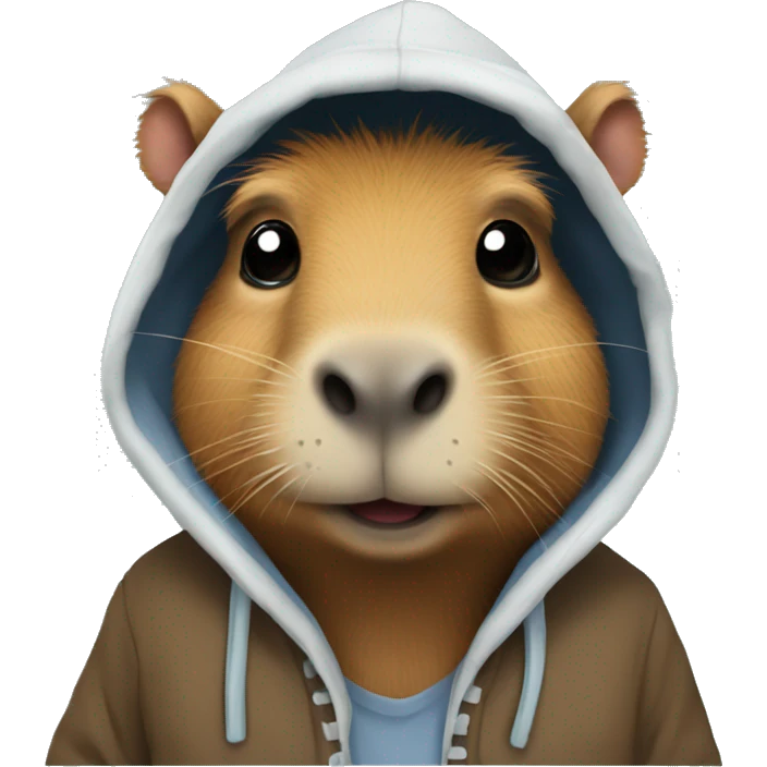Capybara wearing a hoodie emoji